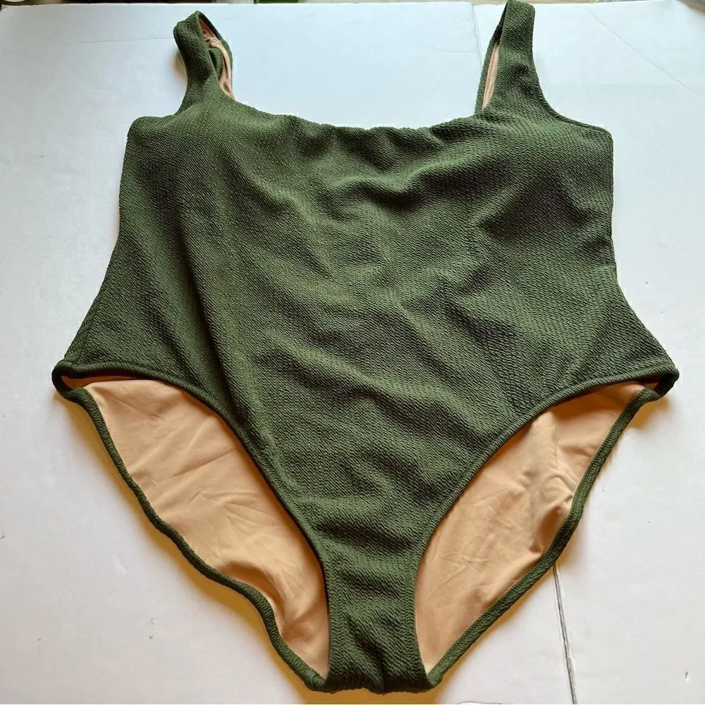 Re-imagined by J. Crew Women's One Piece Swim Suit Green Size 24